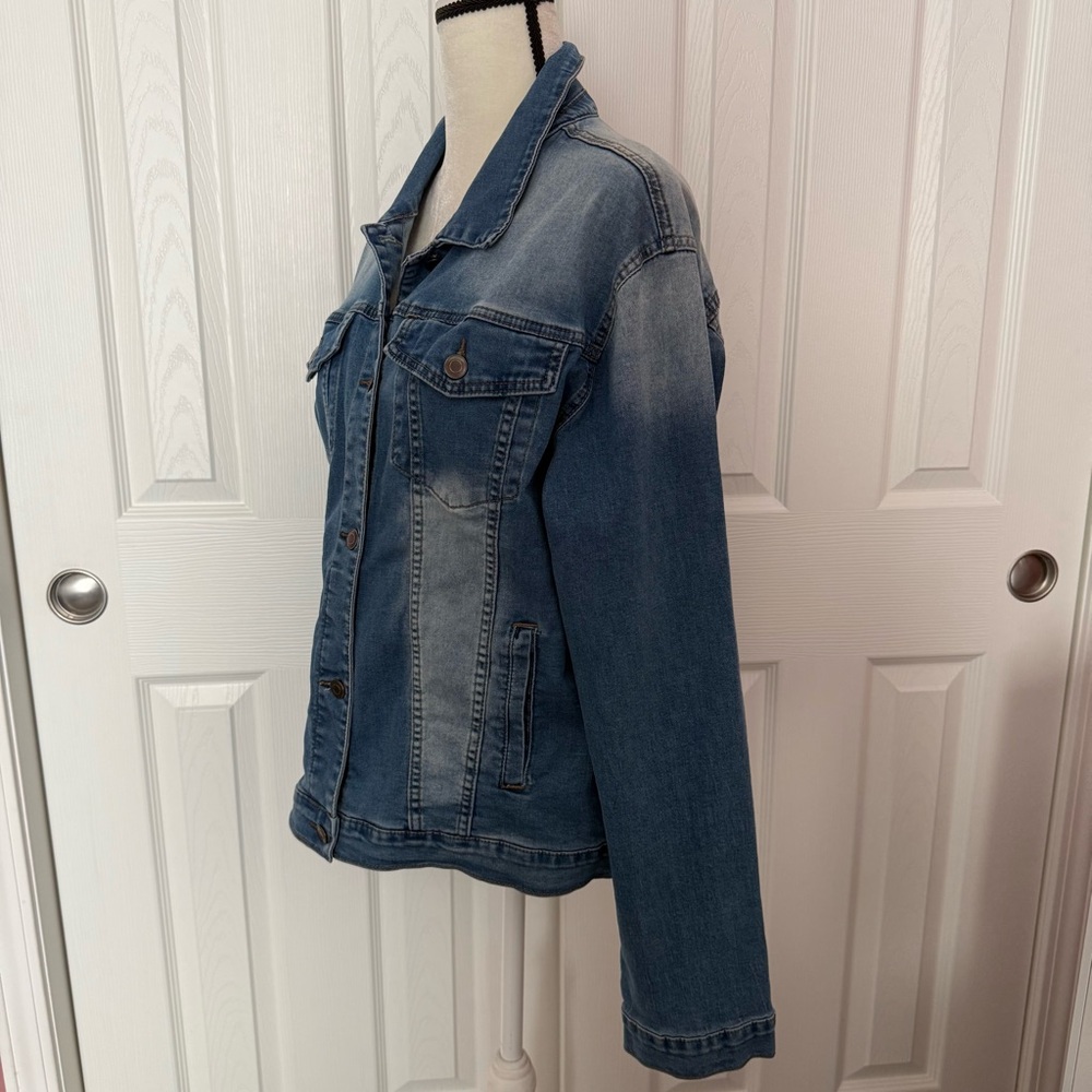 Veveret Denim Subtle Fading Button Down Jean Jacket Size 2XL #2087 - Picture 2 of 8